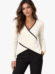 FITTED V-NECK SWEATER FOR WOMEN