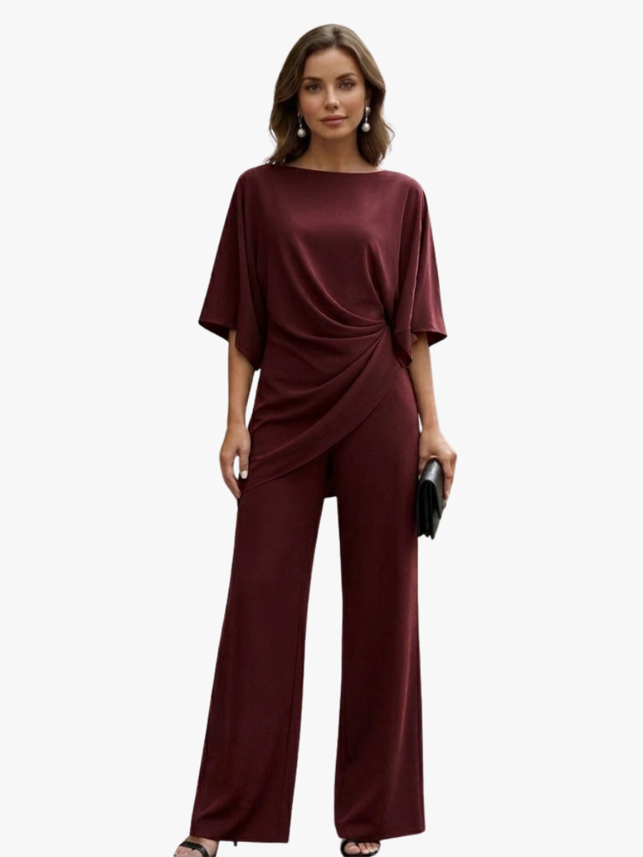 ELEGANT ASYMMETRIC WIDE-LEG SET FOR WOMEN