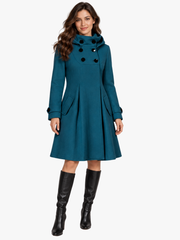 KNEE-LENGTH TRENCH COAT FOR WOMEN
