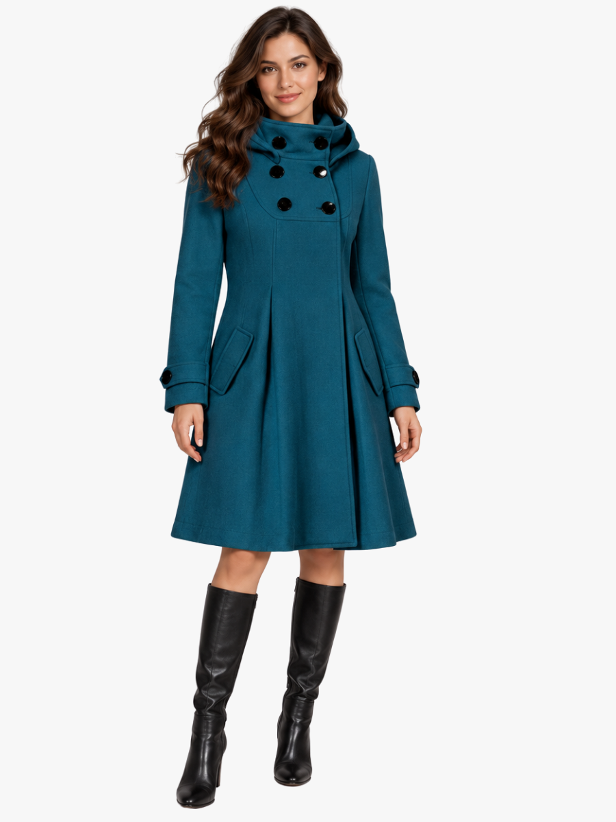 KNEE-LENGTH TRENCH COAT FOR WOMEN