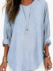 RELAXED STRIPED BLOUSE FOR WOMEN