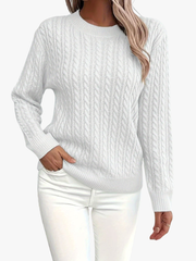 RELAXED CABLE SWEATER FOR WOMEN