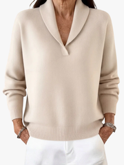 CLASSIC RELAXED V-NECK SWEATER FOR WOMEN