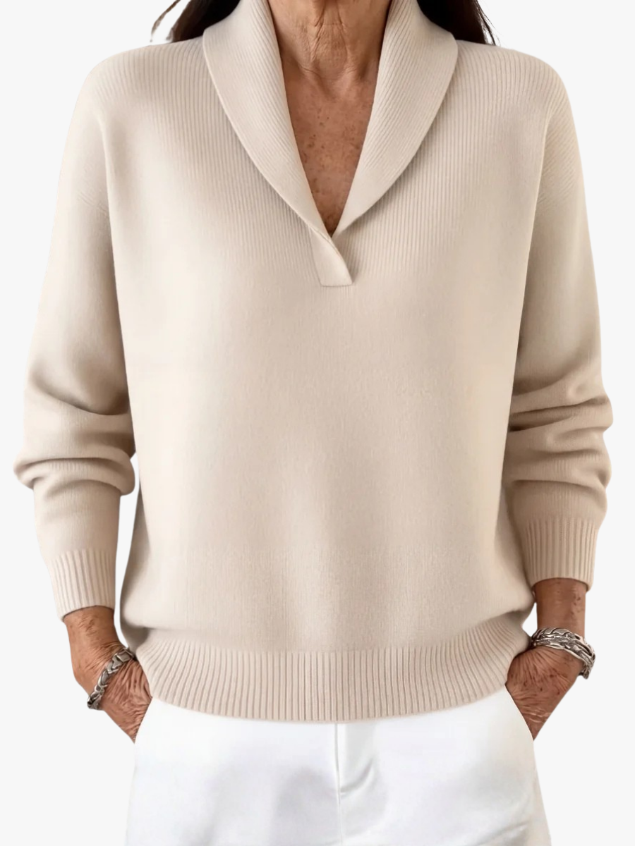 CLASSIC RELAXED V-NECK SWEATER FOR WOMEN