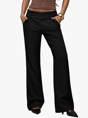 MID-RISE FLOWING PANTS FOR WOMEN