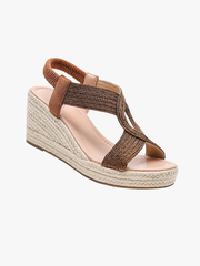 BRAIDED WEDGE SANDALS FOR WOMEN