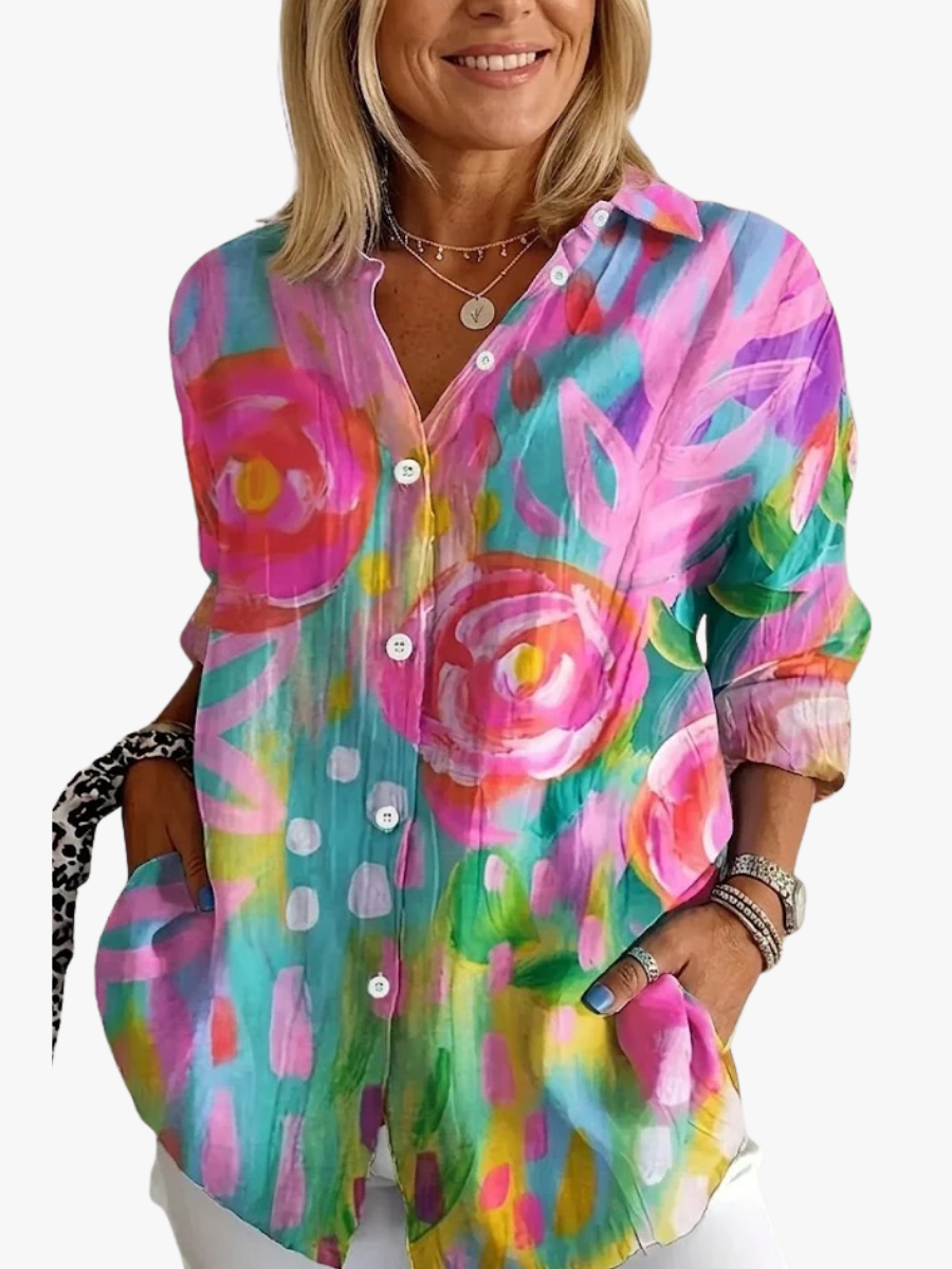 FLORAL PRINT BLOUSE FOR WOMEN