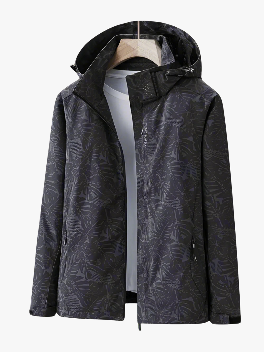 LEAF PRINT JACKET FOR WOMEN