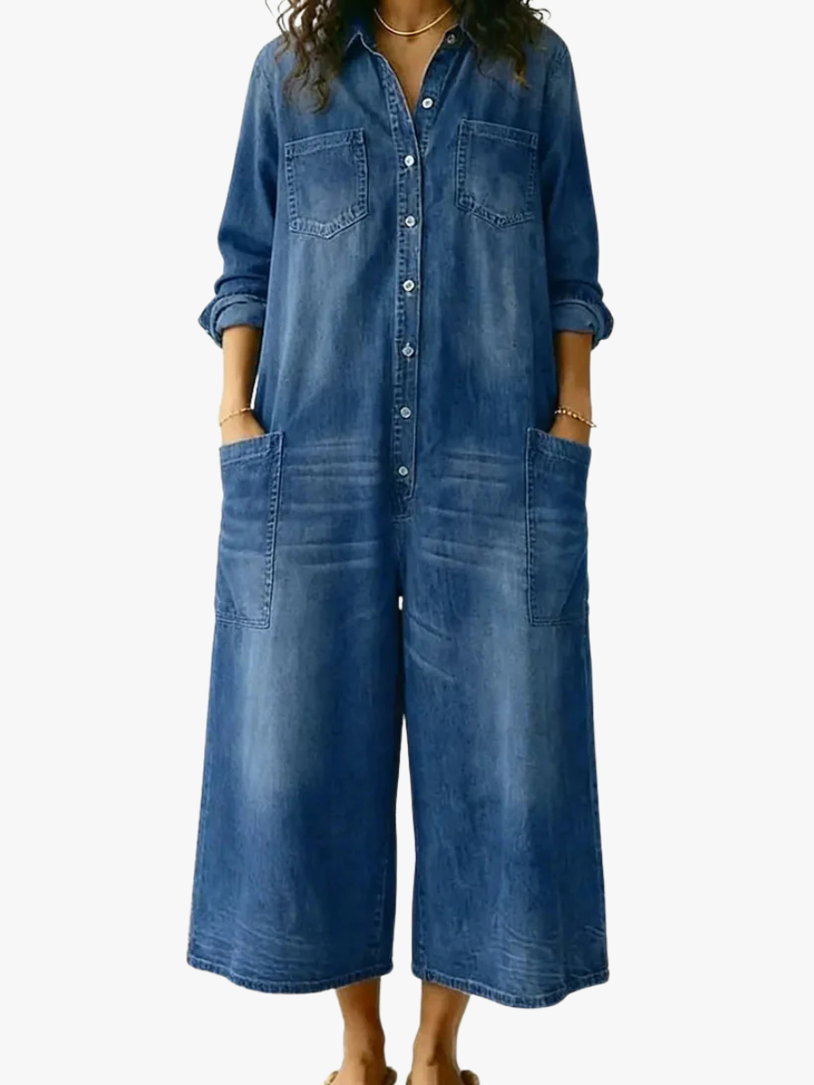FLOWING COTTON JUMPSUIT FOR WOMEN