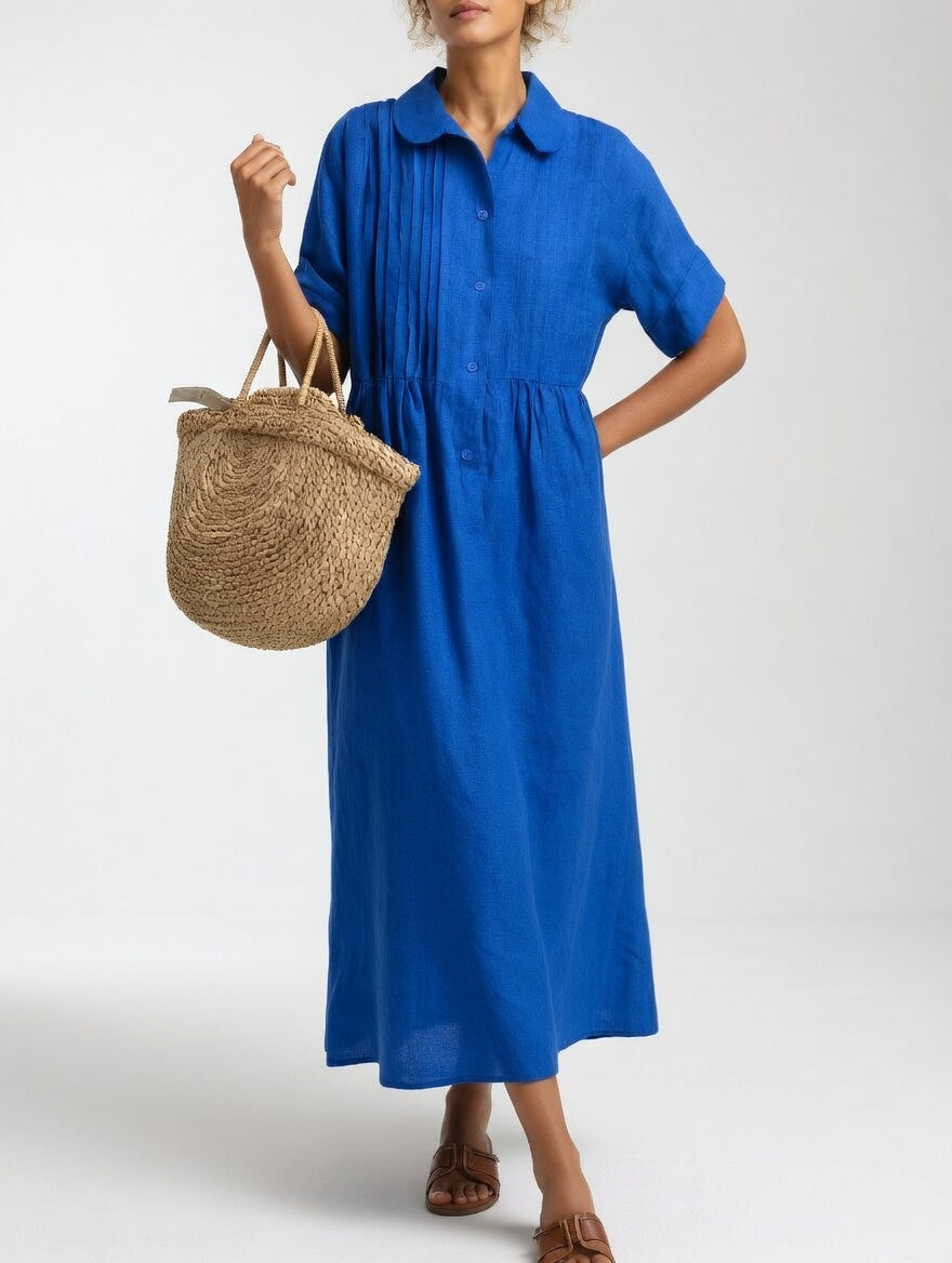 COTTON SHIRT DRESS FOR WOMEN