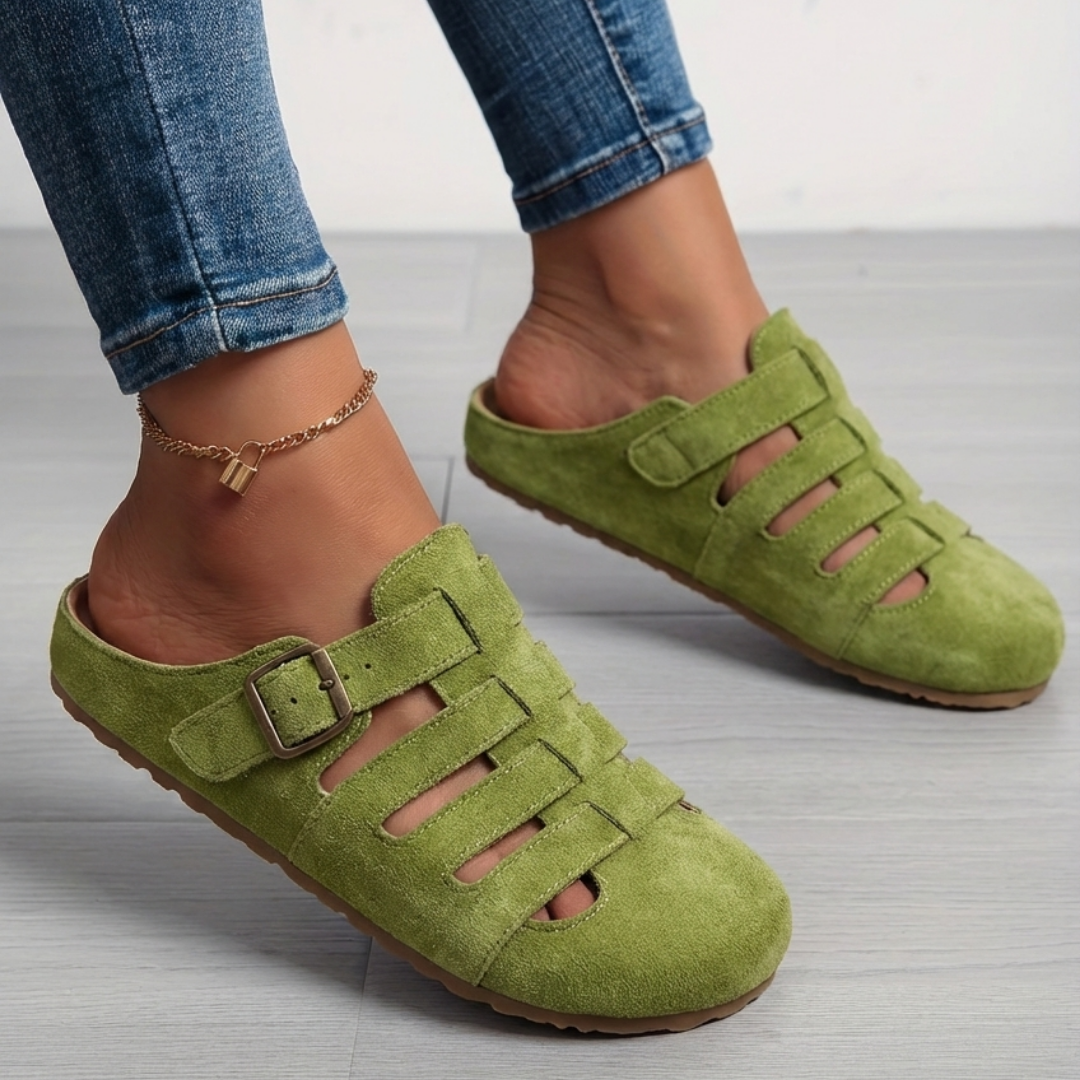 ADJUSTABLE OPEN-BACK MULES FOR WOMEN