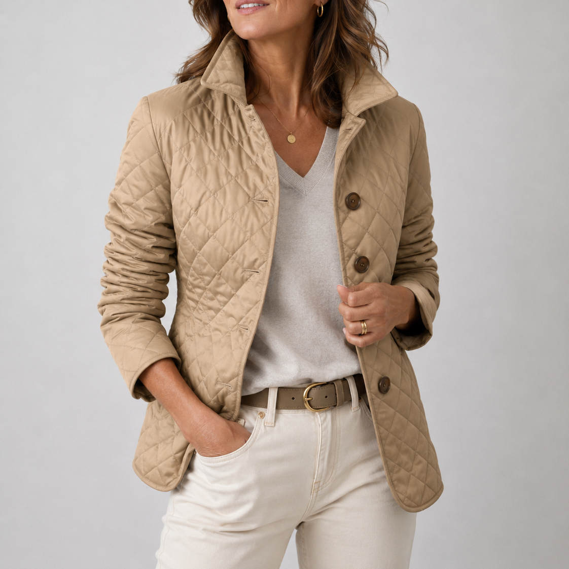 RELAXED QUILTED JACKET FOR WOMEN