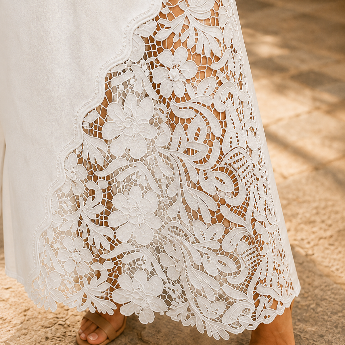 HIGH-WAIST LACE MAXI SKIRT FOR WOMEN