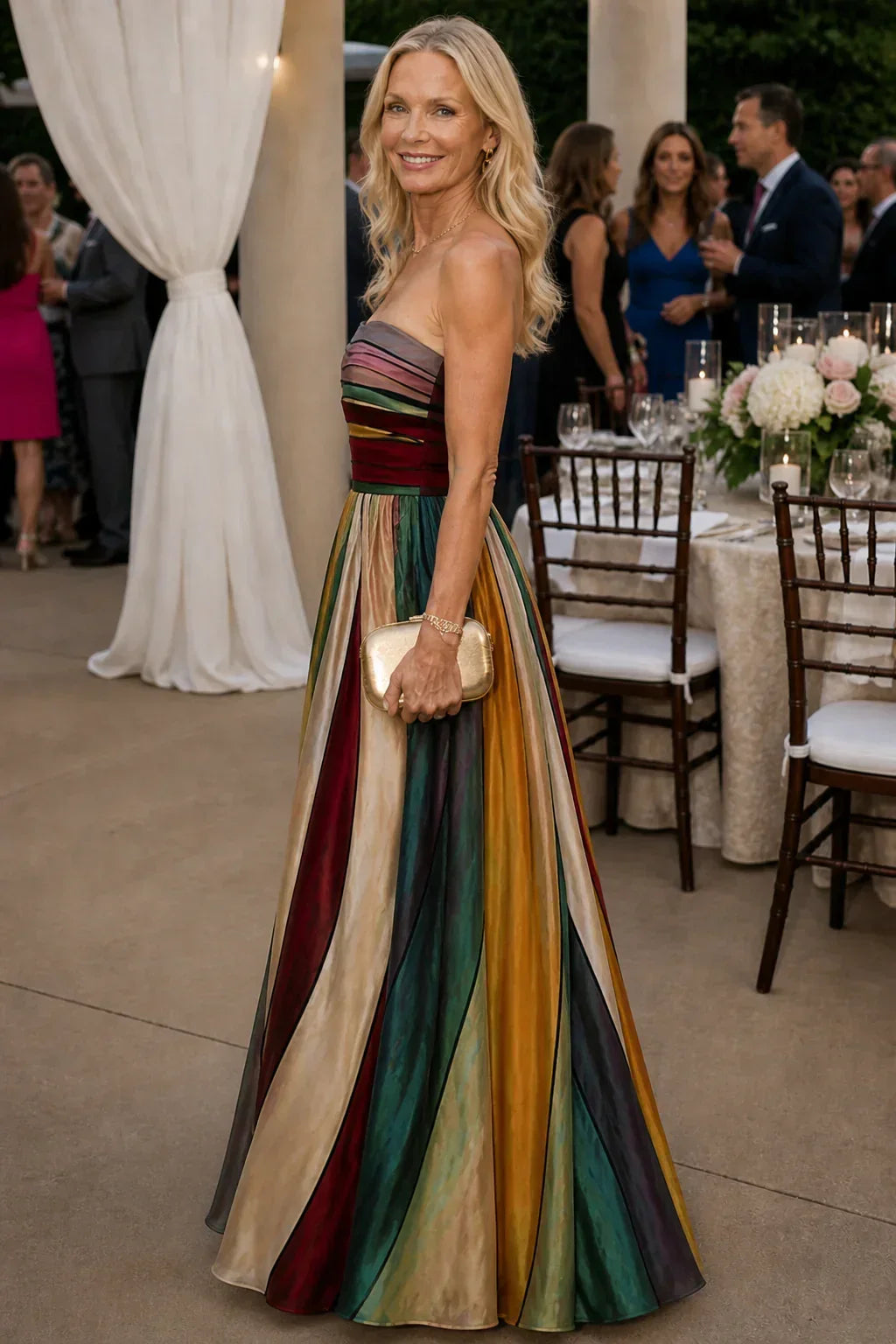 STRAPLESS A-LINE DRESS FOR WOMEN
