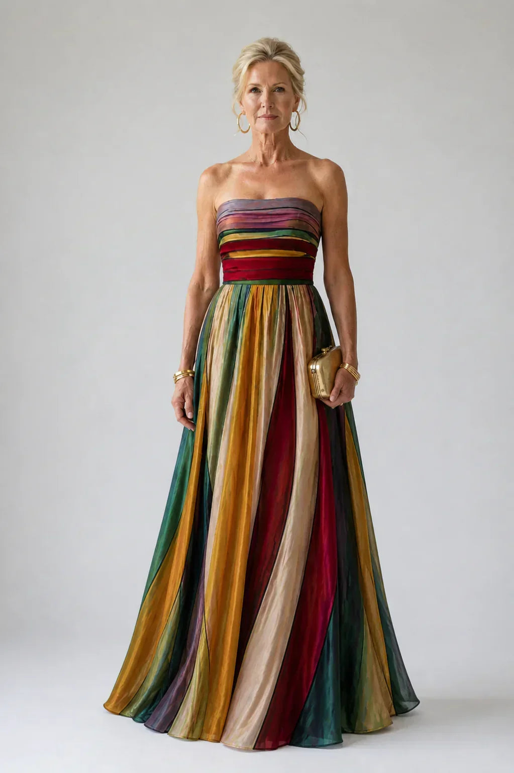 STRAPLESS A-LINE DRESS FOR WOMEN