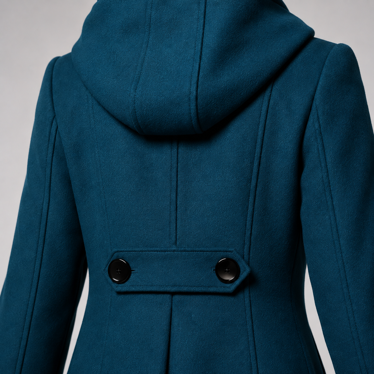 STRUCTURED HOODED COAT FOR WOMEN