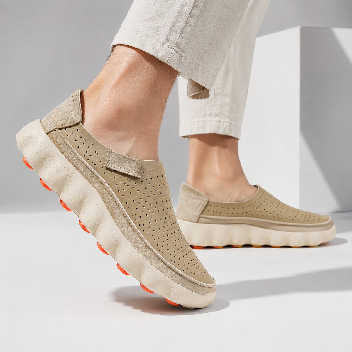 PERFORATED SUPPORT LOAFERS FOR WOMEN