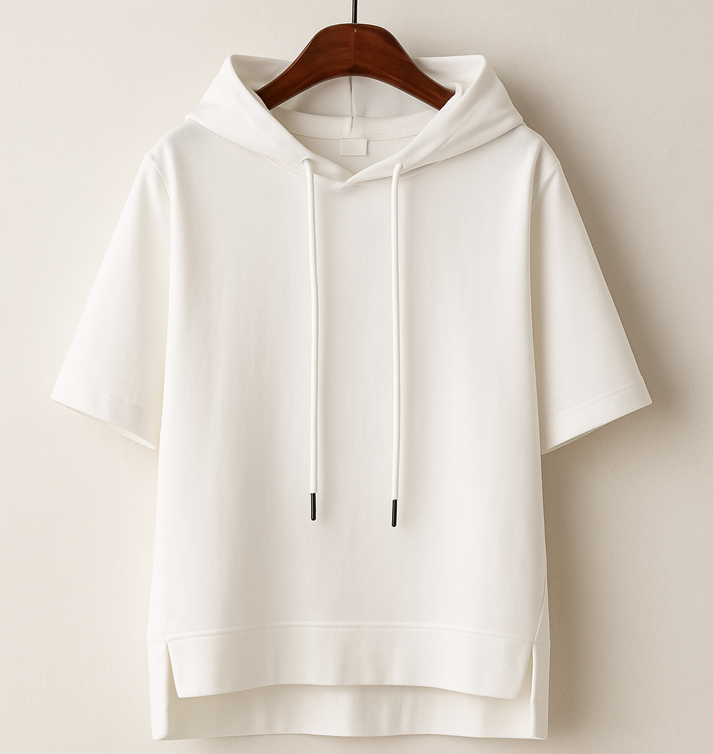SHORT SLEEVE HOODIE FOR WOMEN