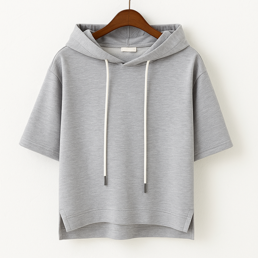 SHORT SLEEVE HOODIE FOR WOMEN