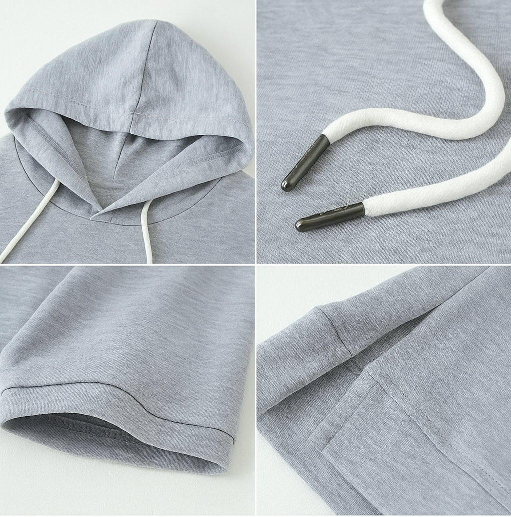SHORT SLEEVE HOODIE FOR WOMEN