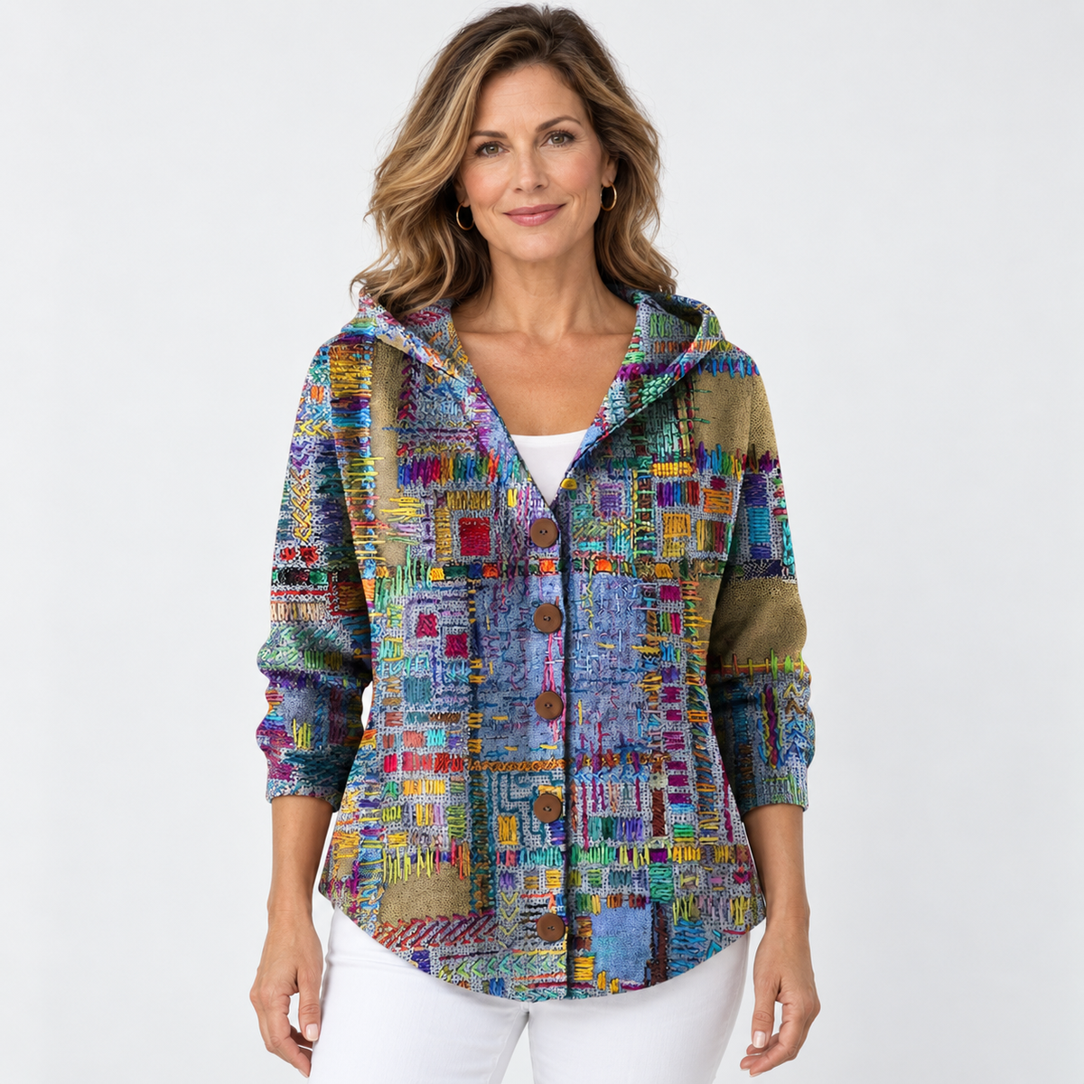 RELAXED HOODED JACKET FOR WOMEN