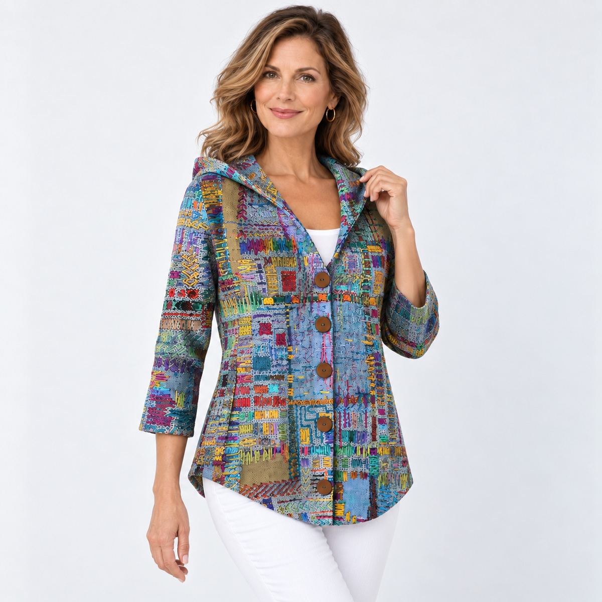 RELAXED HOODED JACKET FOR WOMEN