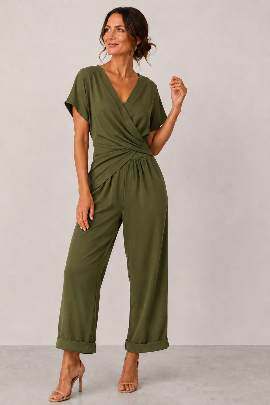 WRAP WIDE-LEG JUMPSUIT FOR WOMEN