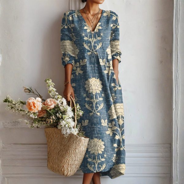 ABSTRACT PRINT DRESS FOR WOMEN