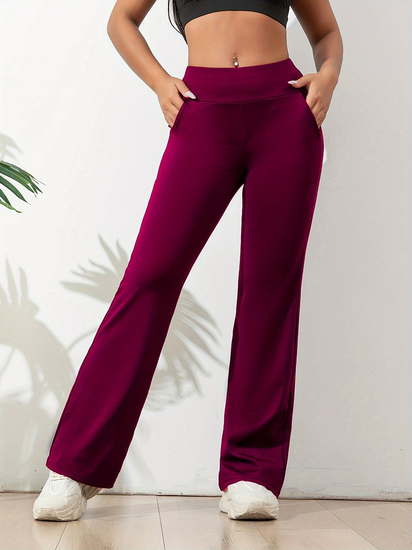 HIGH WAIST FLARE LEGGINGS FOR WOMEN