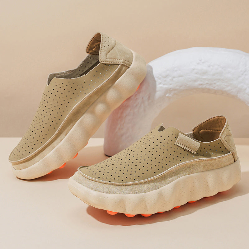PERFORATED SUPPORT LOAFERS FOR WOMEN