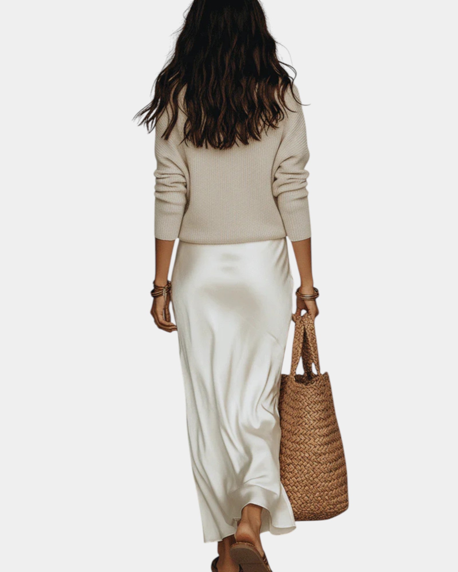 SATIN BLOUSE DRESS FOR WOMEN