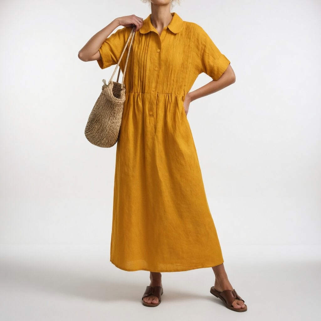 COTTON SHIRT DRESS FOR WOMEN