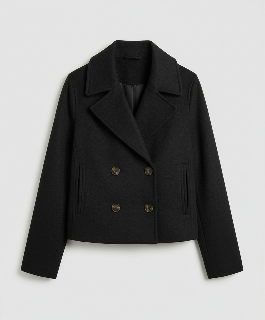SHORT DOUBLE BREASTED JACKET FOR WOMEN