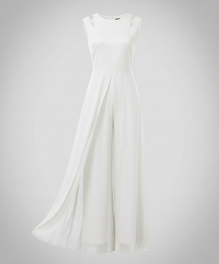SLEEVELESS WIDE LEG JUMPSUIT FOR WOMEN