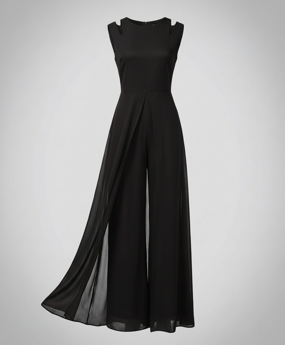 SLEEVELESS WIDE LEG JUMPSUIT FOR WOMEN