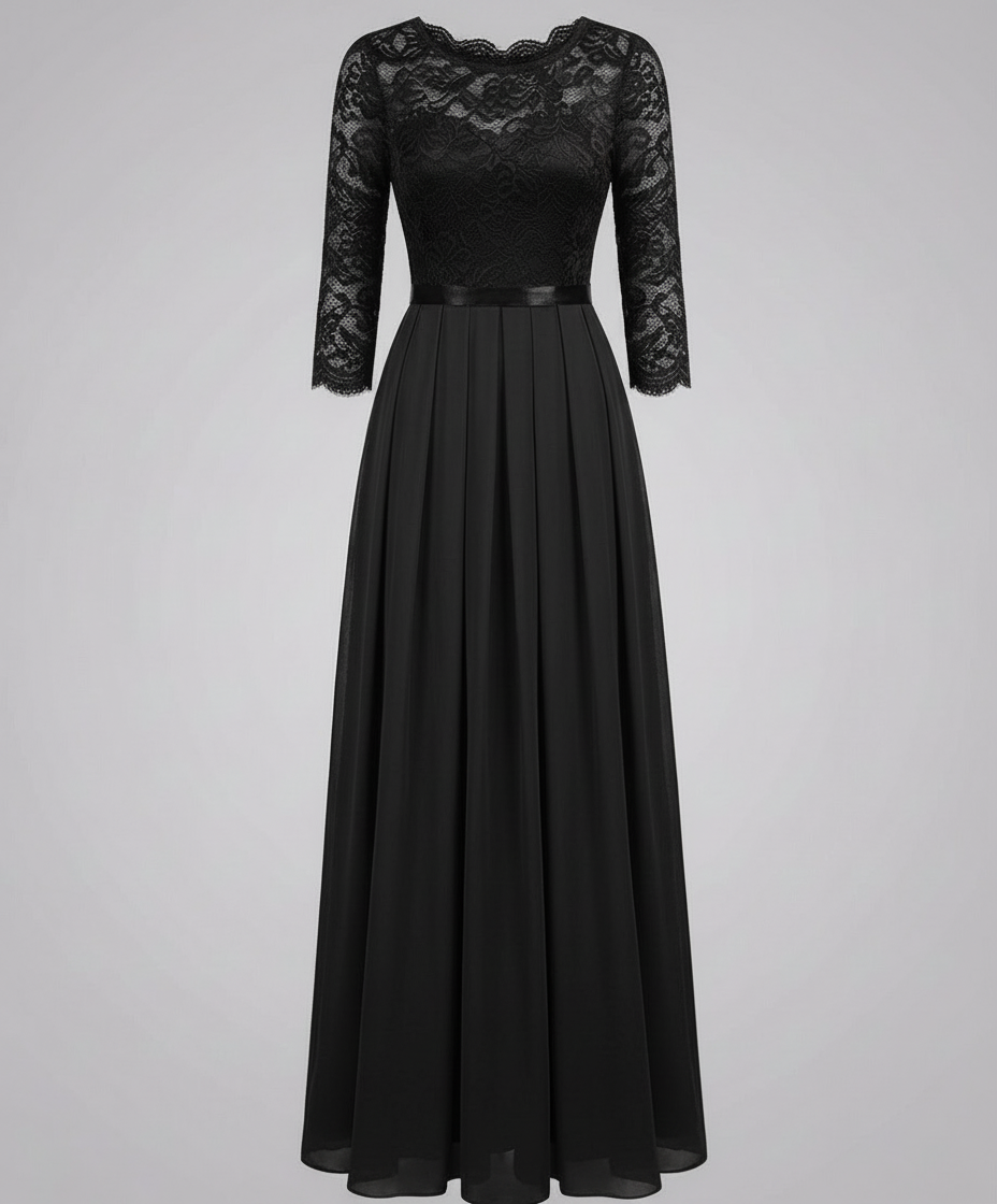 RIBBED LACE BRIDESMAID DRESS FOR WOMEN