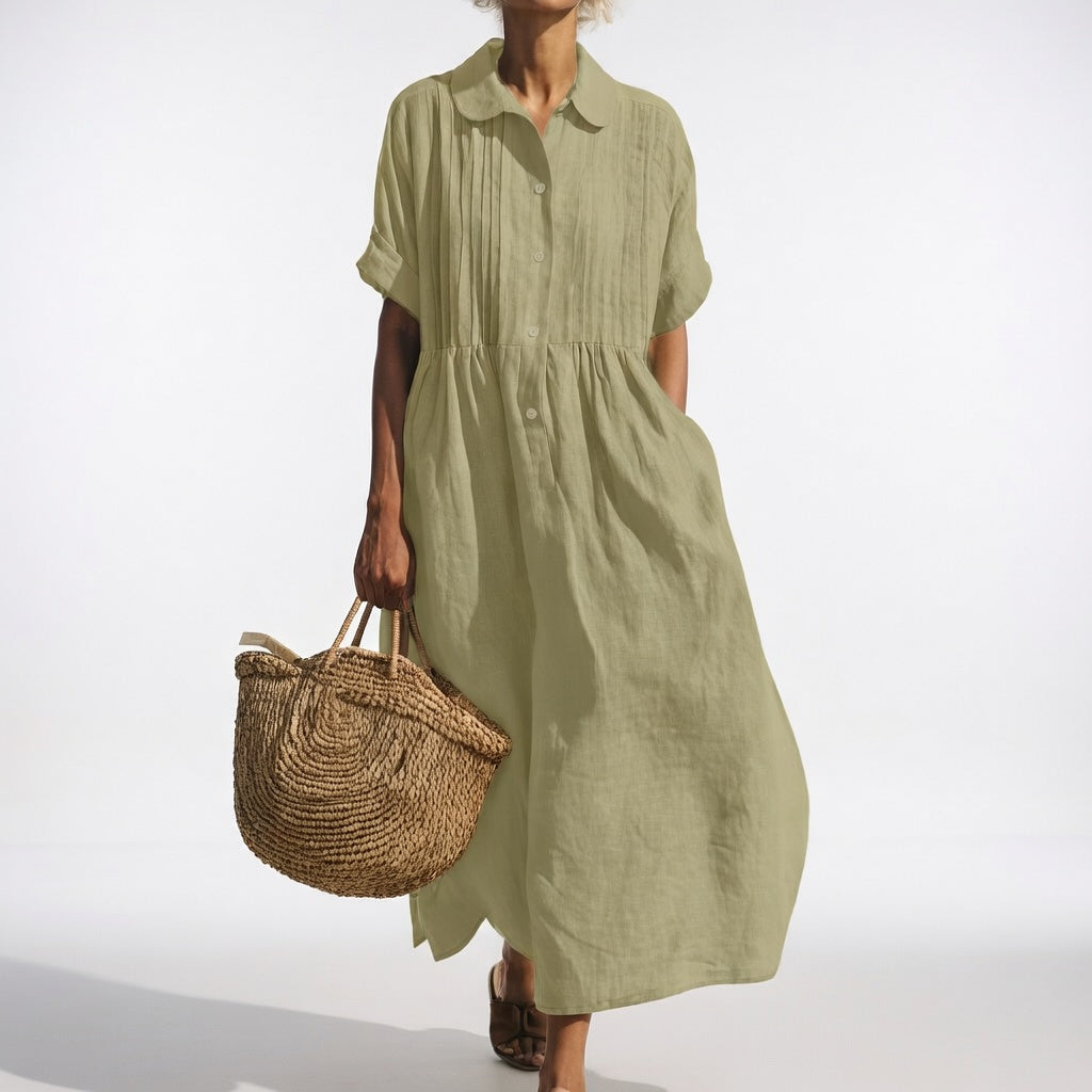 COTTON SHIRT DRESS FOR WOMEN