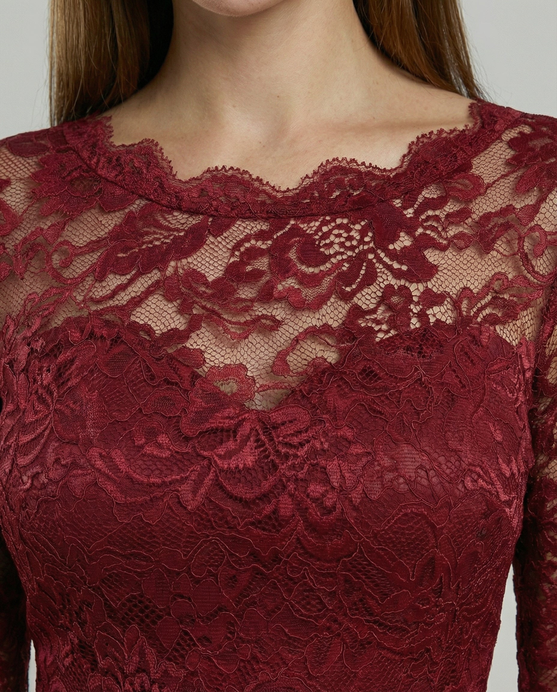 RIBBED LACE BRIDESMAID DRESS FOR WOMEN
