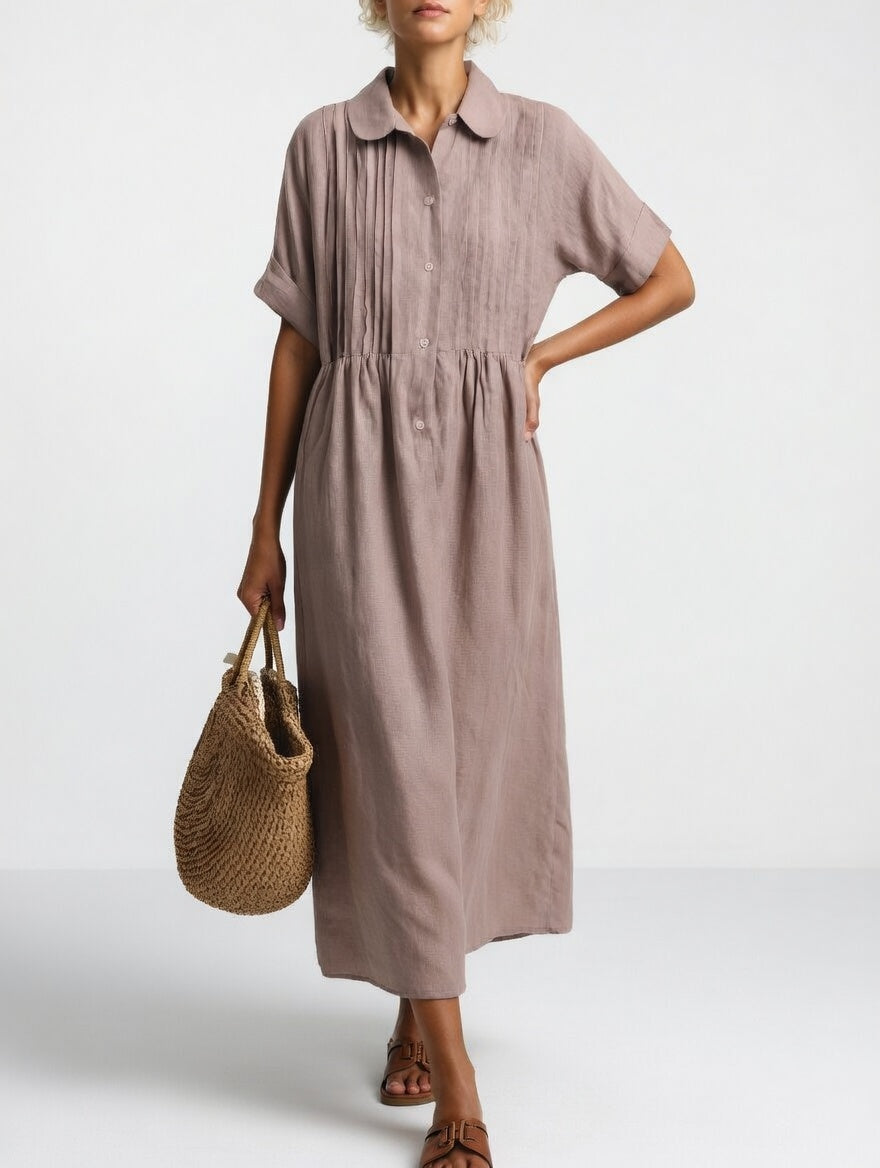COTTON SHIRT DRESS FOR WOMEN