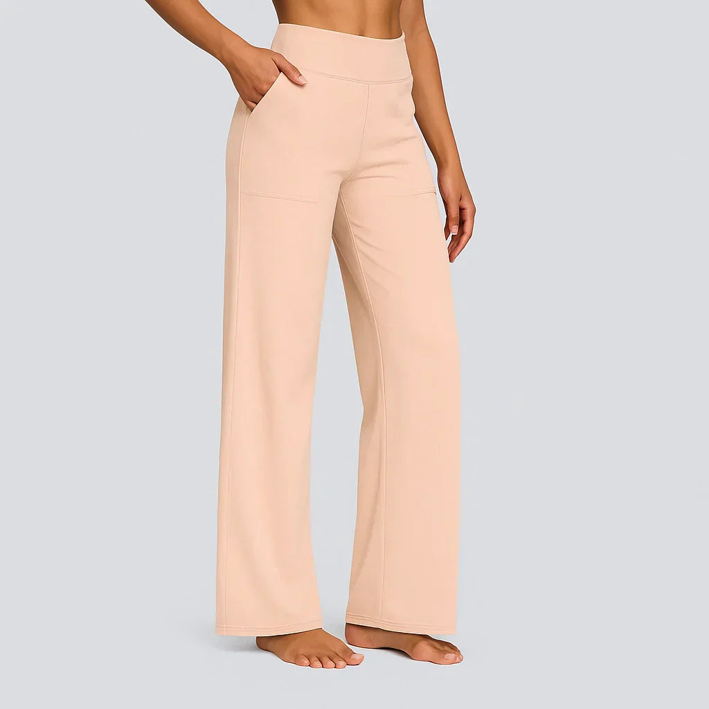 HIGH WAIST STRETCH TROUSERS FOR WOMEN