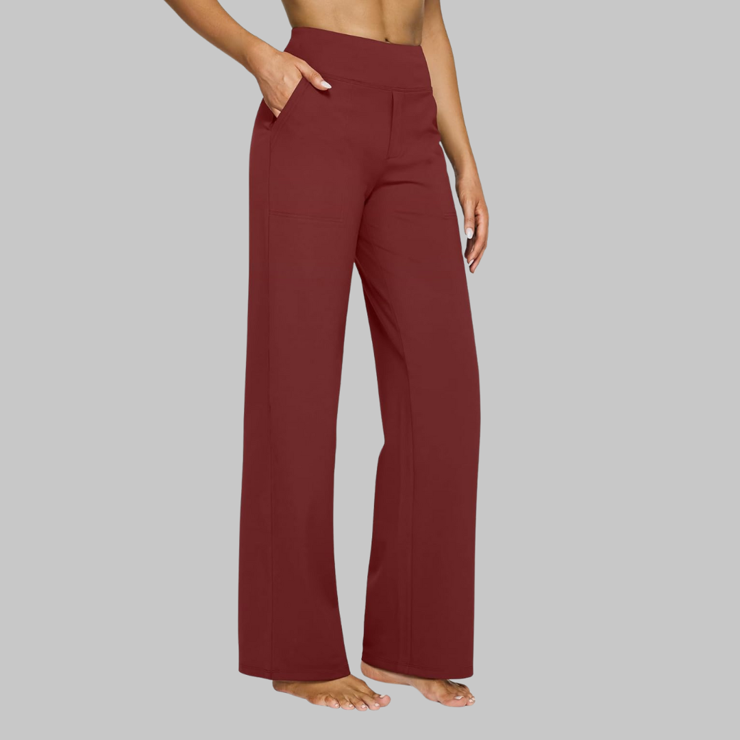 HIGH WAIST STRETCH TROUSERS FOR WOMEN