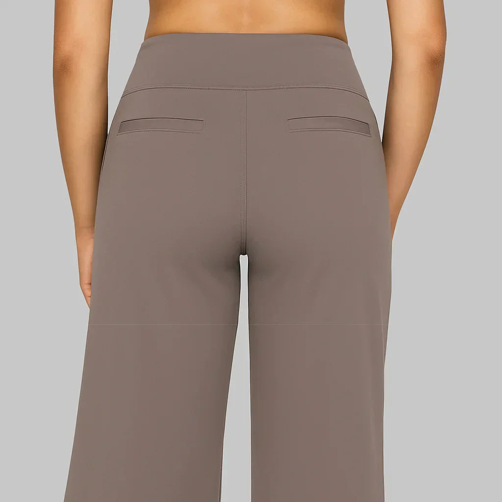 HIGH WAIST STRETCH TROUSERS FOR WOMEN