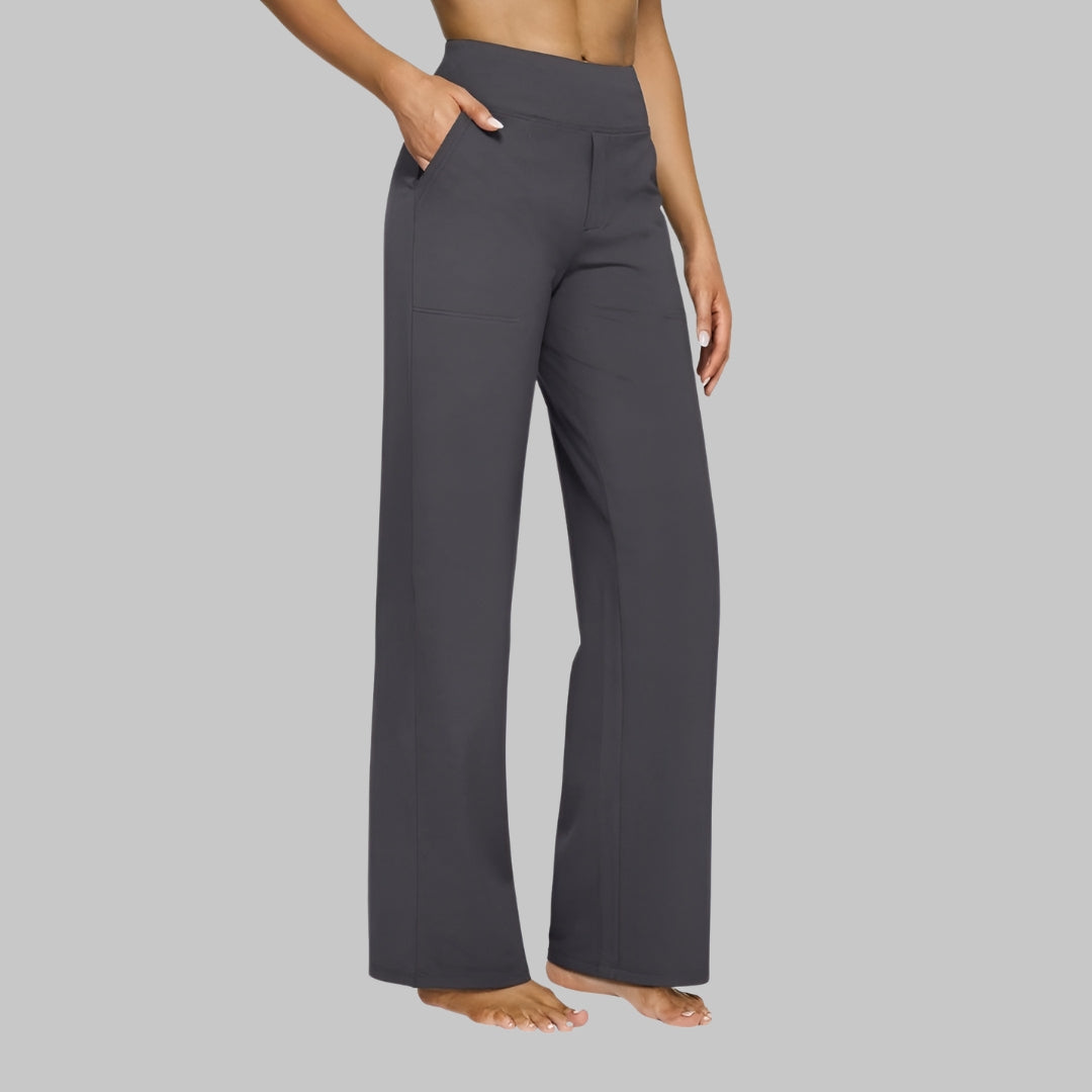 HIGH WAIST STRETCH TROUSERS FOR WOMEN