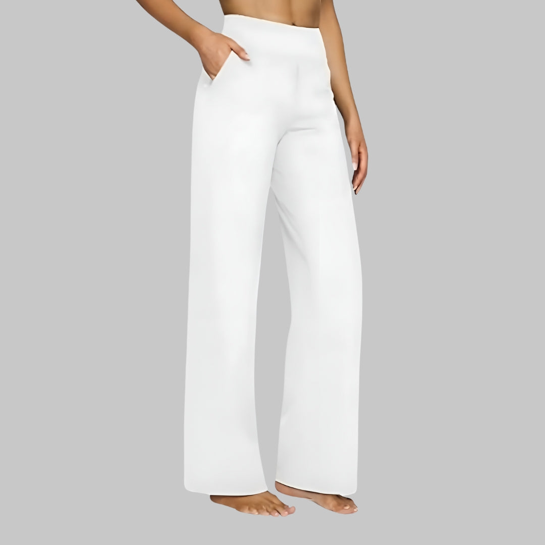 HIGH WAIST STRETCH TROUSERS FOR WOMEN