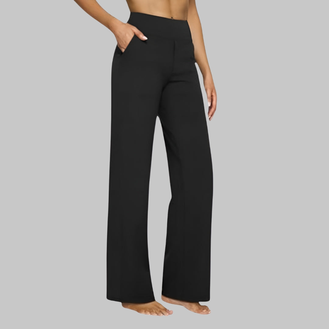 HIGH WAIST STRETCH TROUSERS FOR WOMEN