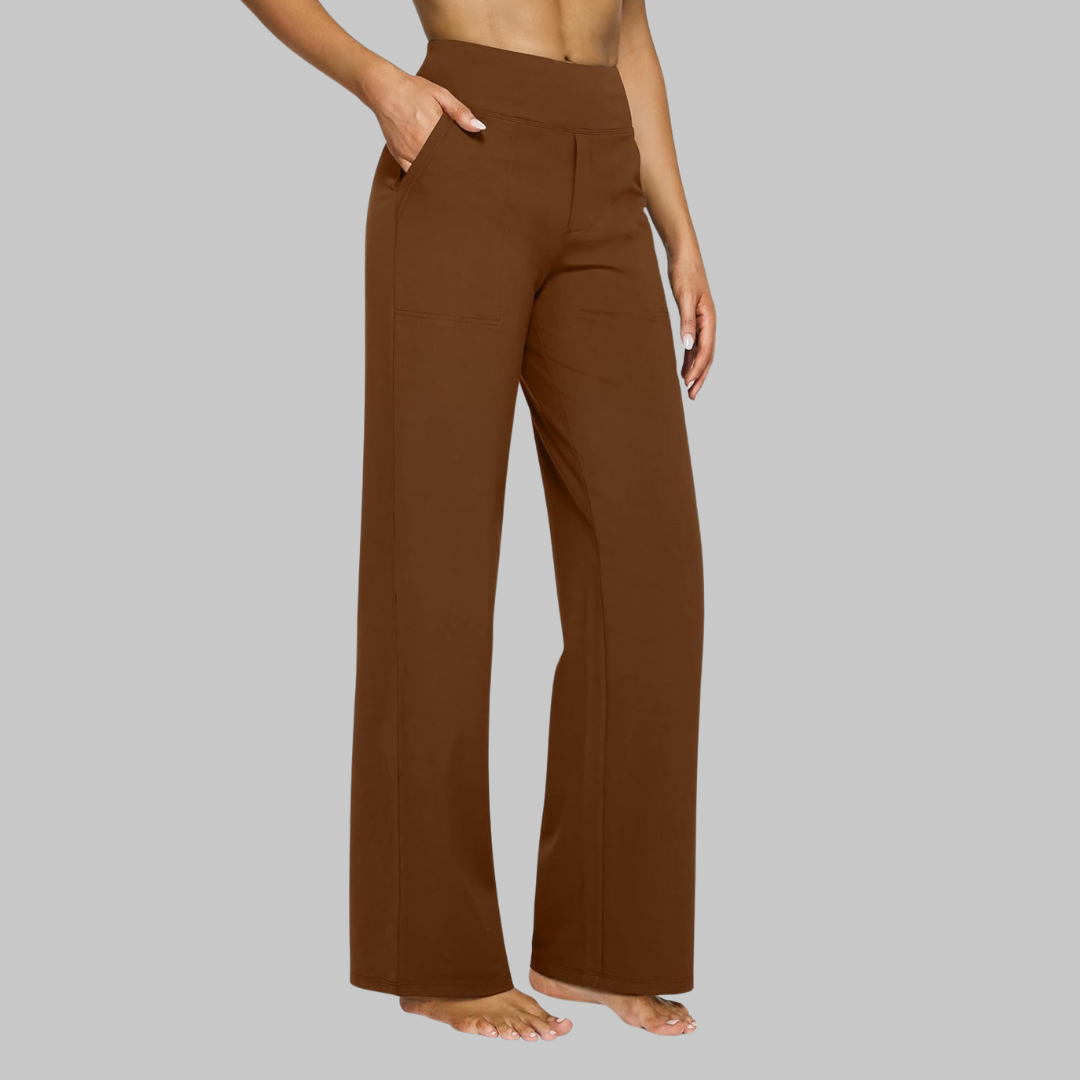 HIGH WAIST STRETCH TROUSERS FOR WOMEN