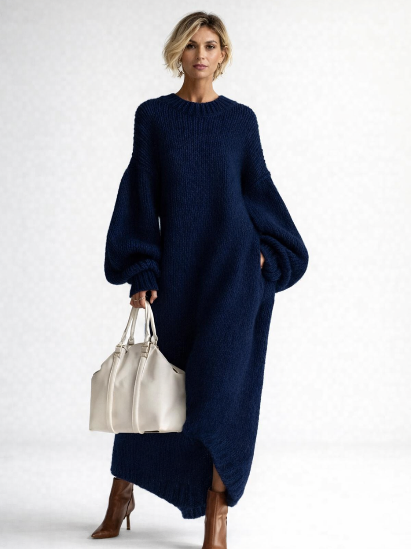 OVERSIZED TEXTURED MAXI DRESS FOR WOMEN