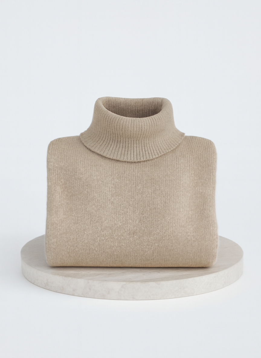 CHIC RELAXED TURTLENECK SWEATER FOR WOMEN