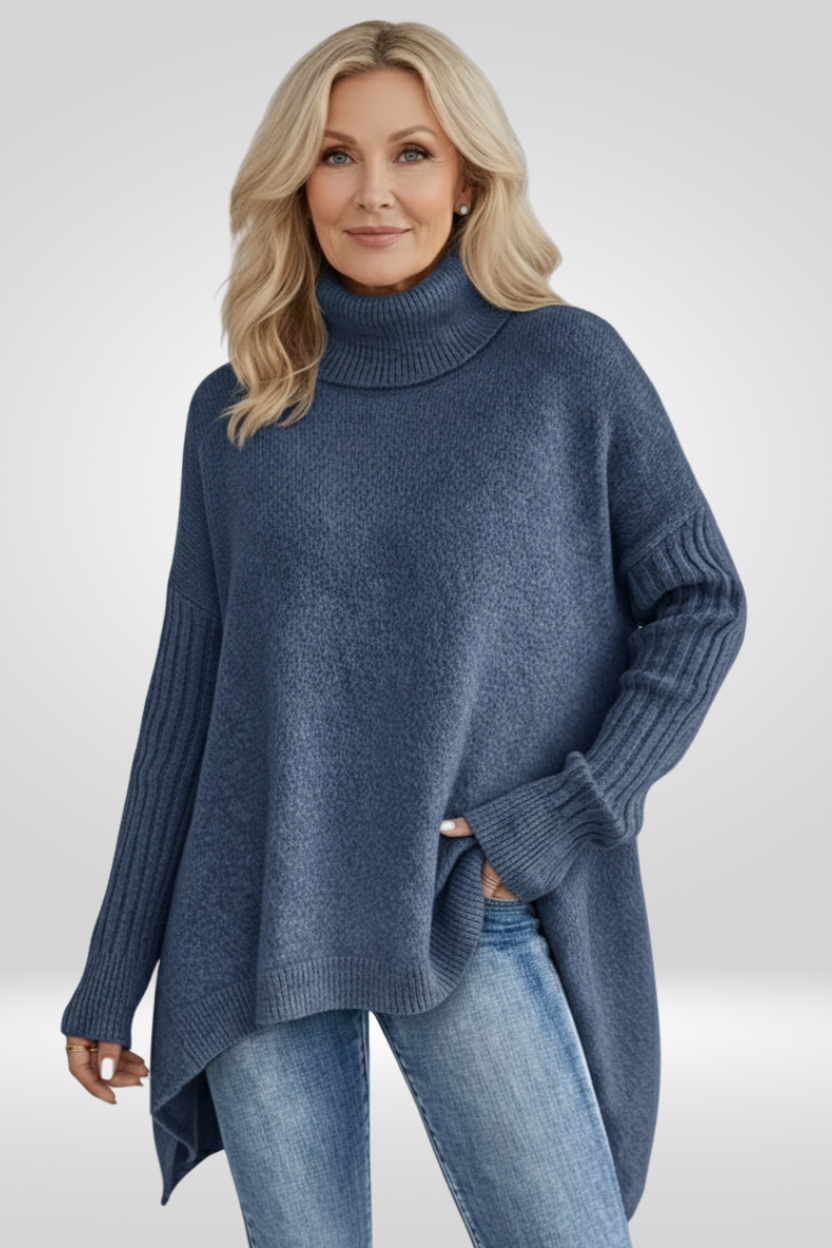 CHIC RELAXED TURTLENECK SWEATER FOR WOMEN