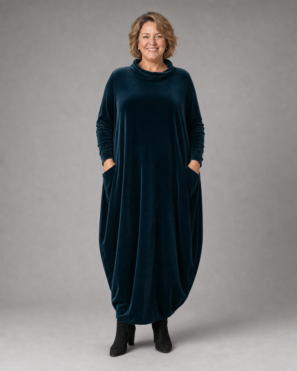 MAXI DRAPED DRESS FOR WOMEN